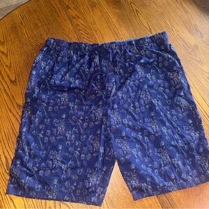 Tommy Bahama Blue and White Island Patterned Lounge Short 2XLT